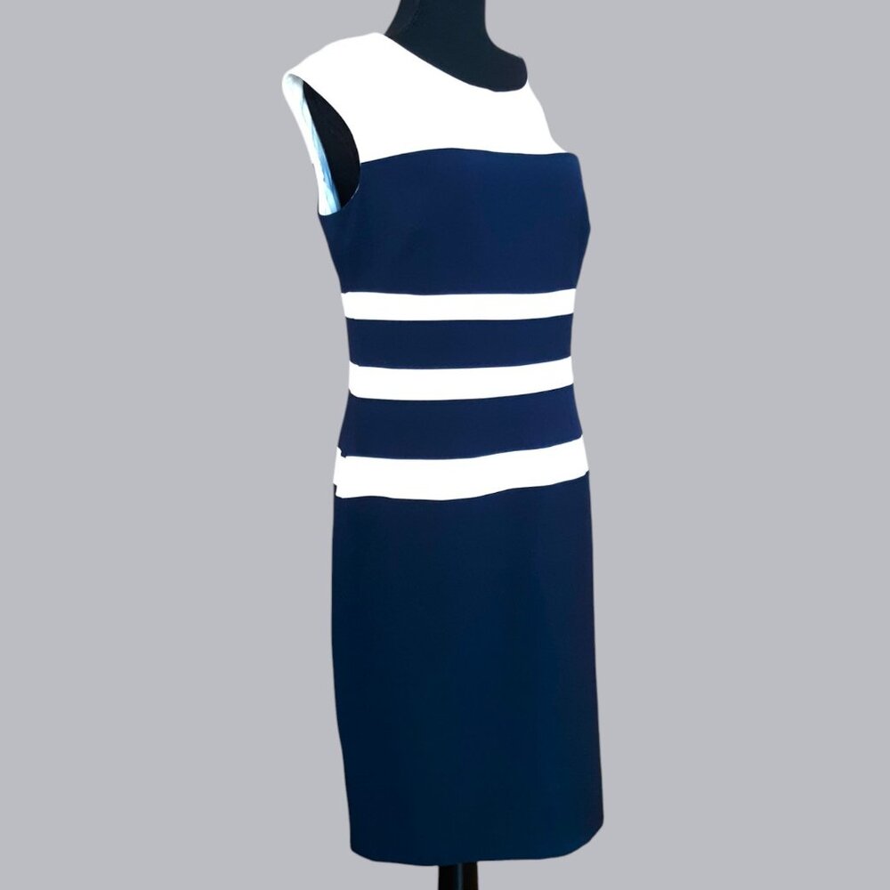 Lauren Ralph Lauren Color Block Sleeveless Sheath Dress New